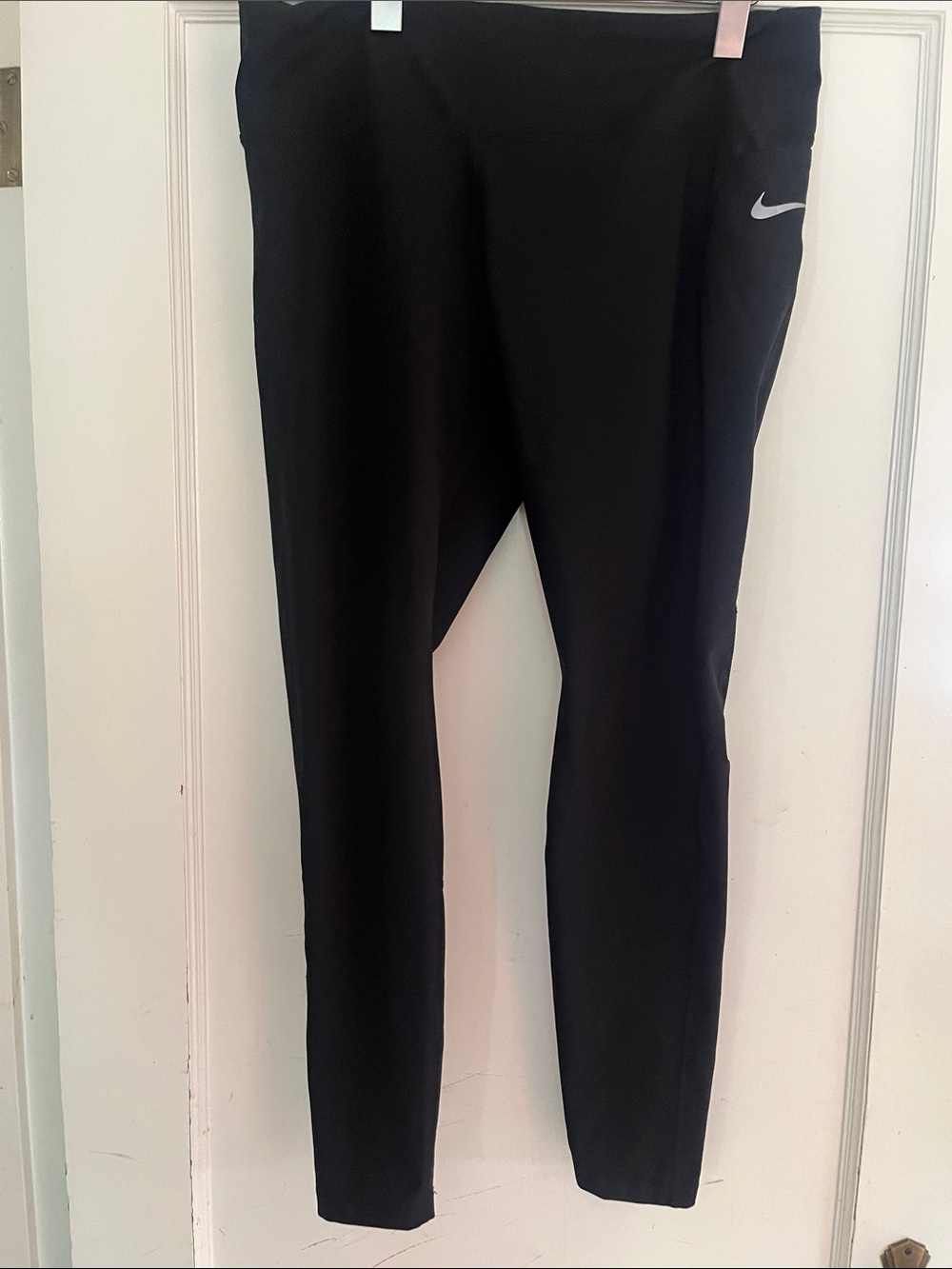 Nike Black Leggings with White Swoosh